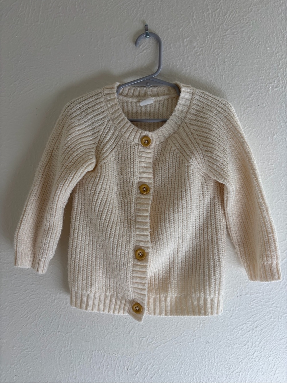 H&M Kids Cream Knit Button-Front Cardigan